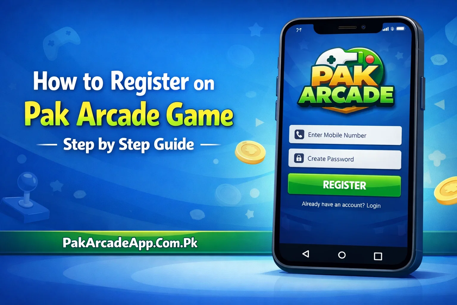 How to Register on Pak Arcade Game